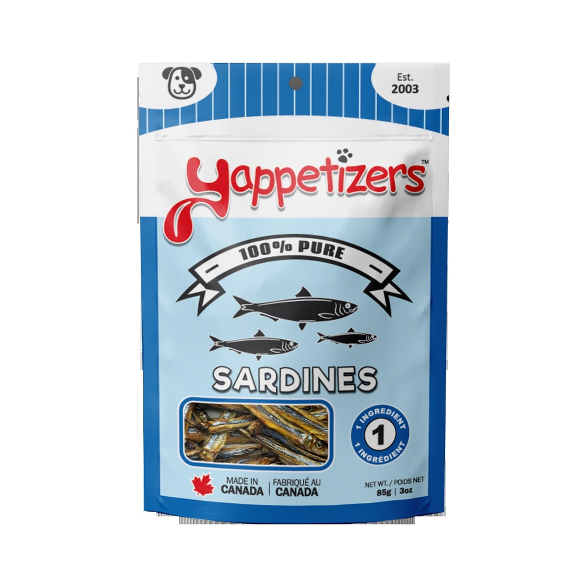 Yappetizers Sardine Dog Treats｜狗狗零食｜加拿大直送 主產品圖