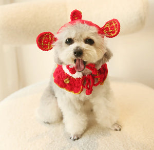 寵物新年裝飾衣服狗狗貓咪新年帽子(財神帽子)-貓狗-毛孩物語Pets Thing｜香港寵物貓狗用品專門店：IATA寵物飛機籠、寵物手推車、貓爬架貓樹