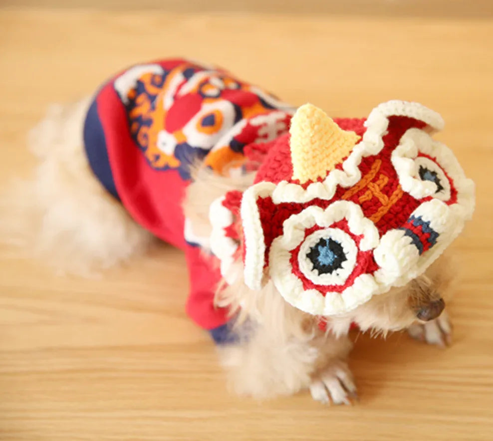 寵物新年裝飾衣服狗狗貓咪新年帽子(醒獅帽子)-貓狗-毛孩物語Pets Thing｜香港寵物貓狗用品專門店：IATA寵物飛機籠、寵物手推車、貓爬架貓樹