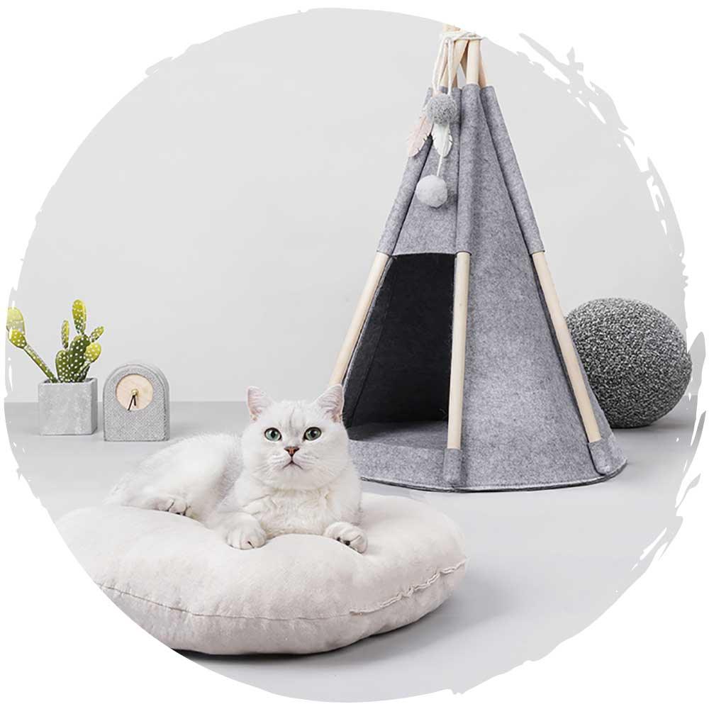 加厚羊毛⛺冬天帳篷式寵物保暖貓窩-貓-毛孩物語Pets Thing｜香港寵物貓狗用品專門店：IATA寵物飛機籠、寵物手推車、貓爬架貓樹