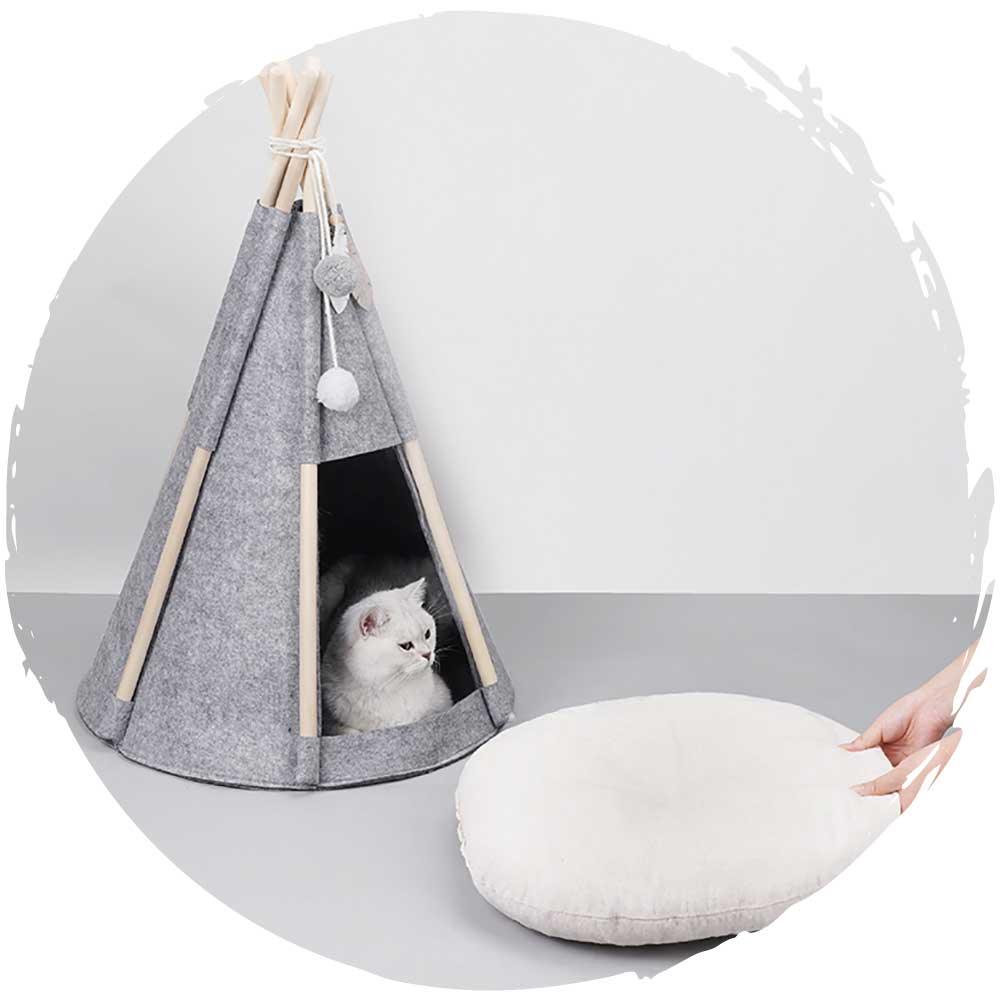 加厚羊毛⛺冬天帳篷式寵物保暖貓窩-貓-毛孩物語Pets Thing｜香港寵物貓狗用品專門店：IATA寵物飛機籠、寵物手推車、貓爬架貓樹