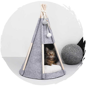 加厚羊毛⛺冬天帳篷式寵物保暖貓窩-貓-毛孩物語Pets Thing｜香港寵物貓狗用品專門店：IATA寵物飛機籠、寵物手推車、貓爬架貓樹