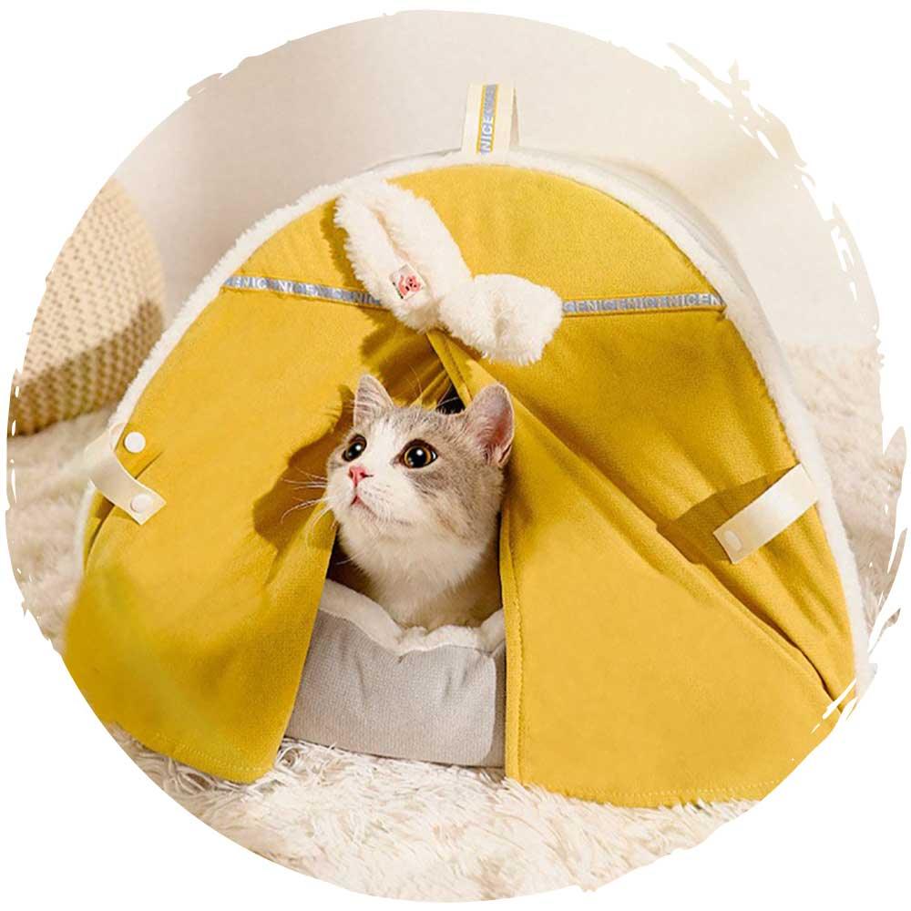 Hoopet冬季保暖厚墊可愛貓窩帳篷 (細碼)-貓狗-毛孩物語Pets Thing｜香港寵物貓狗用品專門店：IATA寵物飛機籠、寵物手推車、貓爬架貓樹