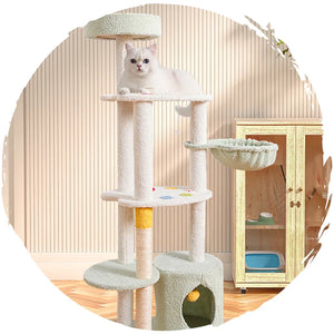 美術貓咪調色盤畫板貓爬架貓樹 (2層款｜58cm)-貓-毛孩物語Pets Thing｜香港寵物貓狗用品專門店：IATA寵物飛機籠、寵物手推車、貓爬架貓樹