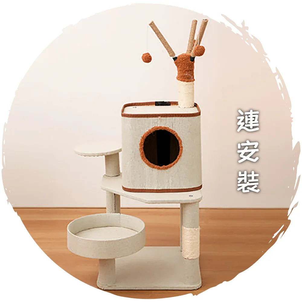 夏季不吸貓毛麻繩貓抓柱貓爬架連貓窩 (連貓窩4層款｜96cm)-貓-毛孩物語Pets Thing｜香港寵物貓狗用品專門店：IATA寵物飛機籠、寵物手推車、貓爬架貓樹