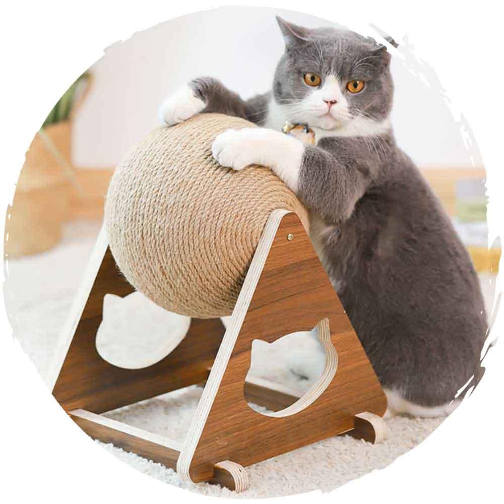 劍麻耐磨貓抓球(V型款｜大碼｜24 x 25 x 28cm)-貓-毛孩物語Pets Thing｜香港寵物貓狗用品專門店：IATA寵物飛機籠、寵物手推車、貓爬架貓樹