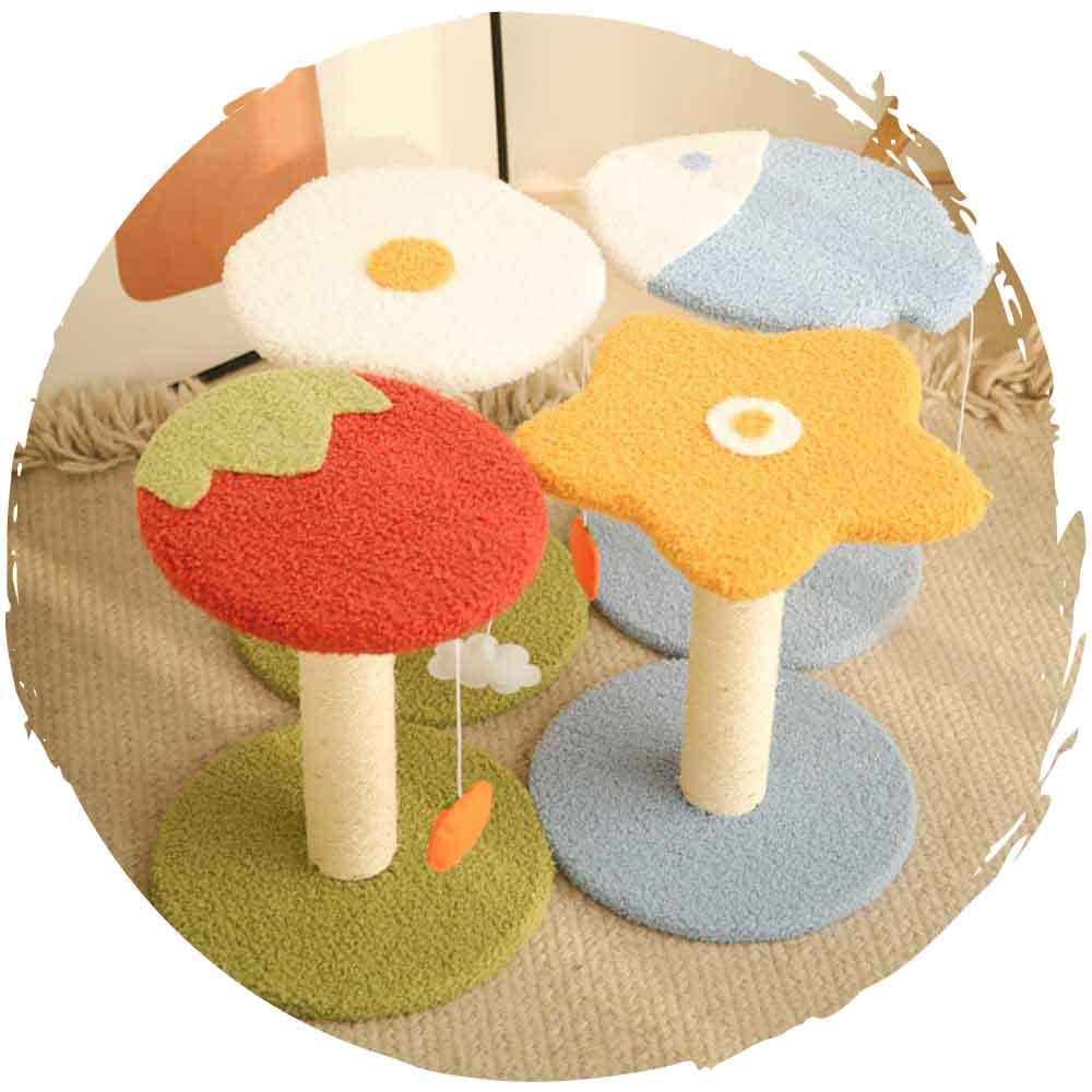 趣味一體式貓抓柱貓爬架跳台(星星淘球款)-貓-毛孩物語Pets Thing｜香港寵物貓狗用品專門店：IATA寵物飛機籠、寵物手推車、貓爬架貓樹
