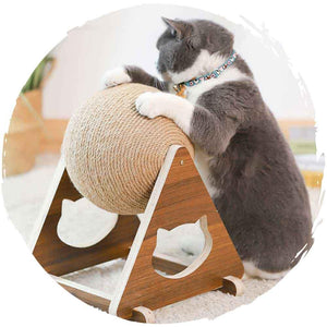劍麻耐磨貓抓球(V型款｜大碼｜24 x 25 x 28cm)-貓-毛孩物語Pets Thing｜香港寵物貓狗用品專門店：IATA寵物飛機籠、寵物手推車、貓爬架貓樹