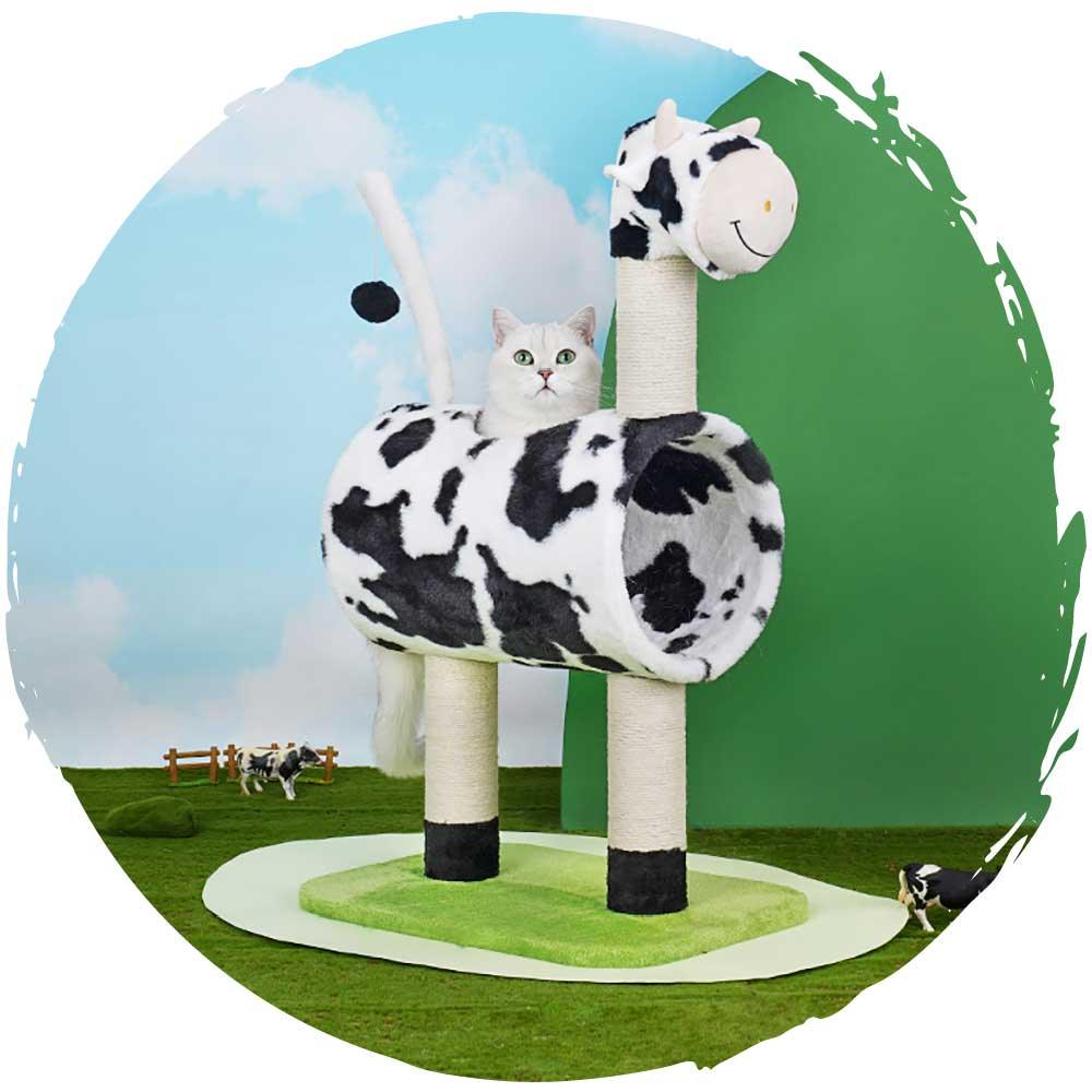 zeze乳牛麻抓柱貓爬架 (2層款｜86cm)-貓-毛孩物語Pets Thing｜香港寵物貓狗用品專門店：IATA寵物飛機籠、寵物手推車、貓爬架貓樹