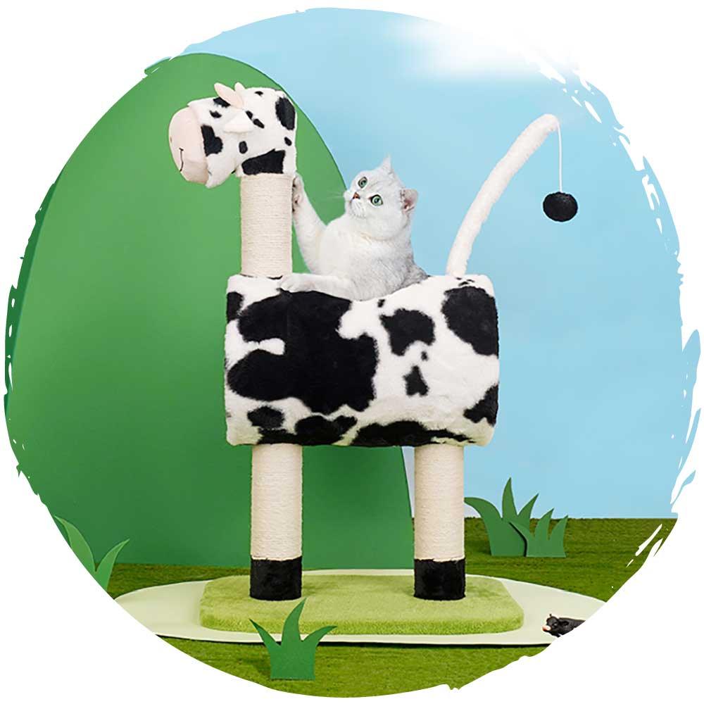 zeze乳牛麻抓柱貓爬架 (2層款｜86cm)-貓-毛孩物語Pets Thing｜香港寵物貓狗用品專門店：IATA寵物飛機籠、寵物手推車、貓爬架貓樹