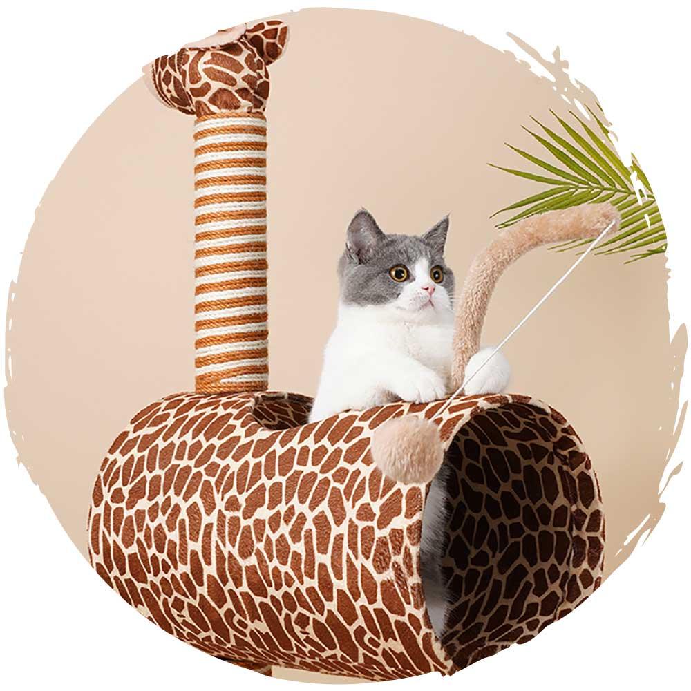 zeze長頸鹿麻抓柱貓爬架 (2層款｜105cm)-貓-毛孩物語Pets Thing｜香港寵物貓狗用品專門店：IATA寵物飛機籠、寵物手推車、貓爬架貓樹