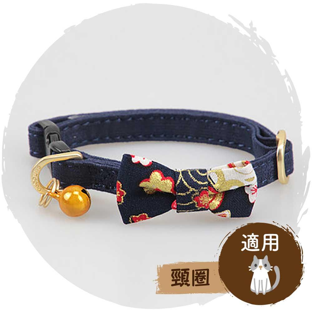 📿日式手作貓咪鈴鐺蝴蝶結頸圈(深藍色)-貓-毛孩物語Pets Thing｜香港寵物貓狗用品專門店：IATA寵物飛機籠、寵物手推車、貓爬架貓樹