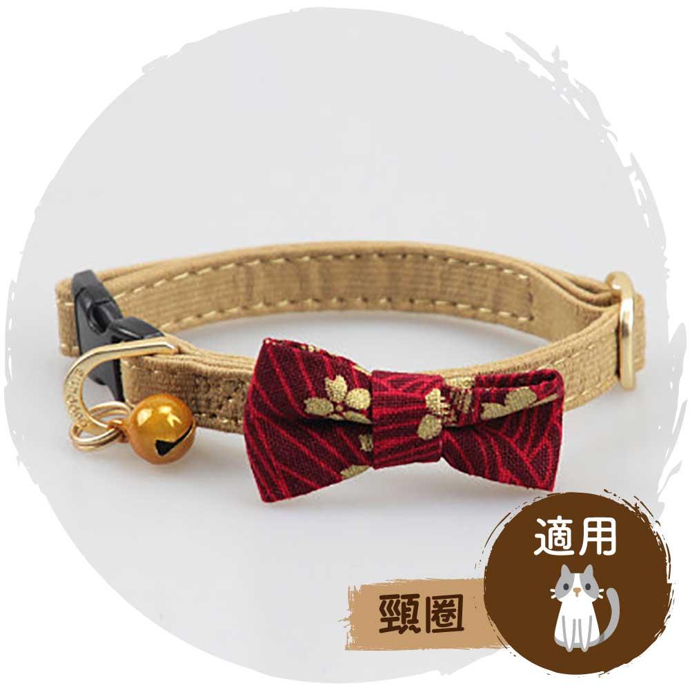 📿日式手作貓咪鈴鐺蝴蝶結頸圈(酒紅色)-貓-毛孩物語Pets Thing｜香港寵物貓狗用品專門店：IATA寵物飛機籠、寵物手推車、貓爬架貓樹