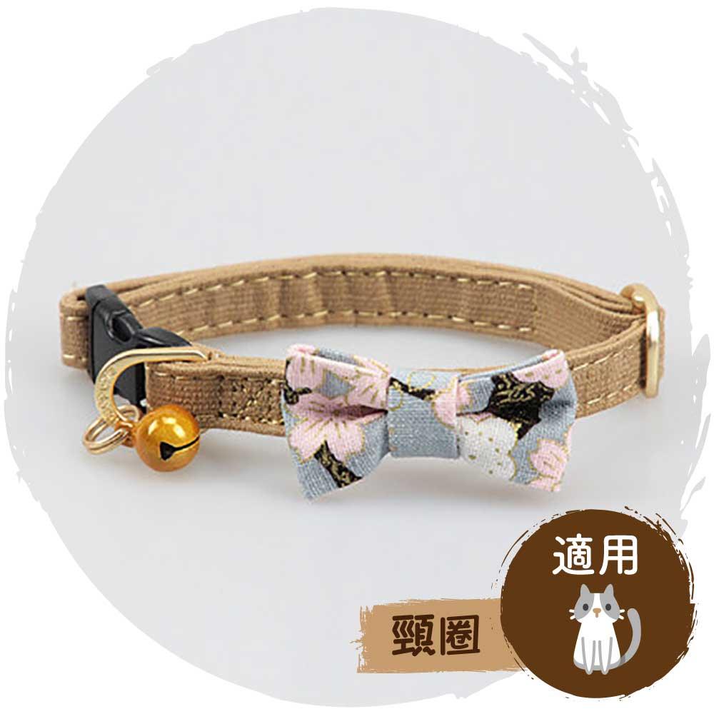 📿日式手作貓咪鈴鐺蝴蝶結頸圈(灰粉色)-貓-毛孩物語Pets Thing｜香港寵物貓狗用品專門店：IATA寵物飛機籠、寵物手推車、貓爬架貓樹