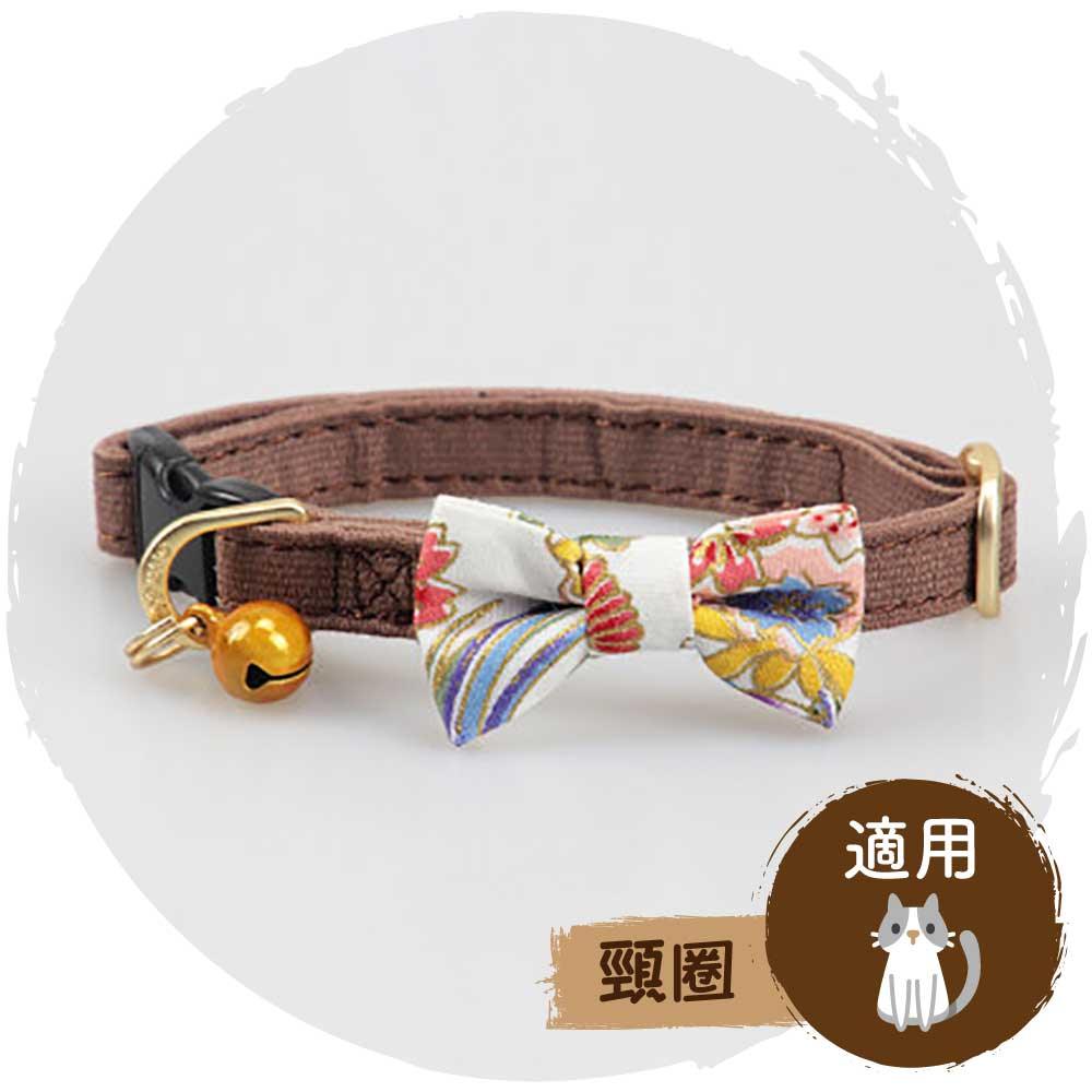📿日式手作貓咪鈴鐺蝴蝶結頸圈(米白色)-貓-毛孩物語Pets Thing｜香港寵物貓狗用品專門店：IATA寵物飛機籠、寵物手推車、貓爬架貓樹