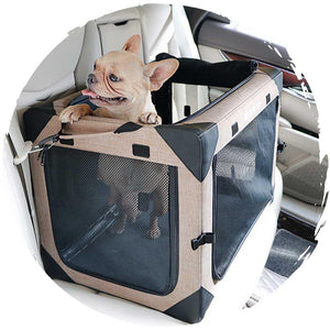 DODOPET 一體式金屬鋼可折疊外出透氣寵物籠（適合車載寵物外出）-貓狗-毛孩物語Pets Thing｜香港寵物貓狗用品專門店：IATA寵物飛機籠、寵物手推車、貓爬架貓樹