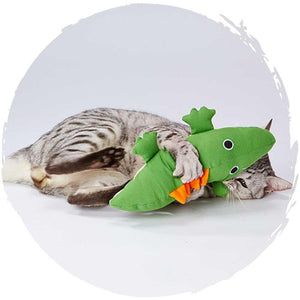 Petio🐊日式和風貓咪攬枕咬踢玩具(大鱷魚)-貓-毛孩物語Pets Thing｜香港寵物貓狗用品專門店：IATA寵物飛機籠、寵物手推車、貓爬架貓樹