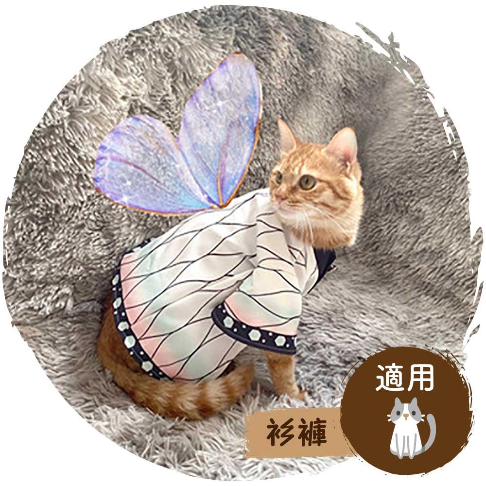 👻鬼滅之刃Cosplay貓貓服飾(蟲柱胡蝶忍)-貓-毛孩物語Pets Thing｜香港寵物貓狗用品專門店：IATA寵物飛機籠、寵物手推車、貓爬架貓樹
