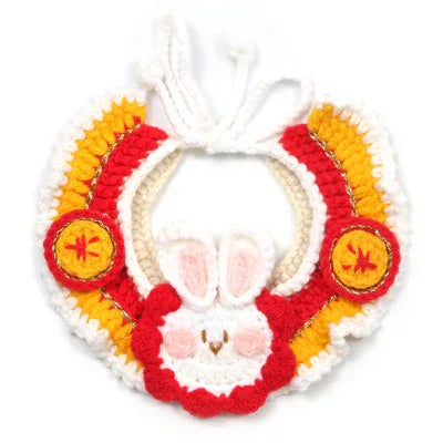 寵物新年兔年裝飾衣服狗狗貓咪新年頸帶圍兜(新年紅色兔兔)-貓狗-毛孩物語Pets Thing｜香港寵物貓狗用品專門店：IATA寵物飛機籠、寵物手推車、貓爬架貓樹