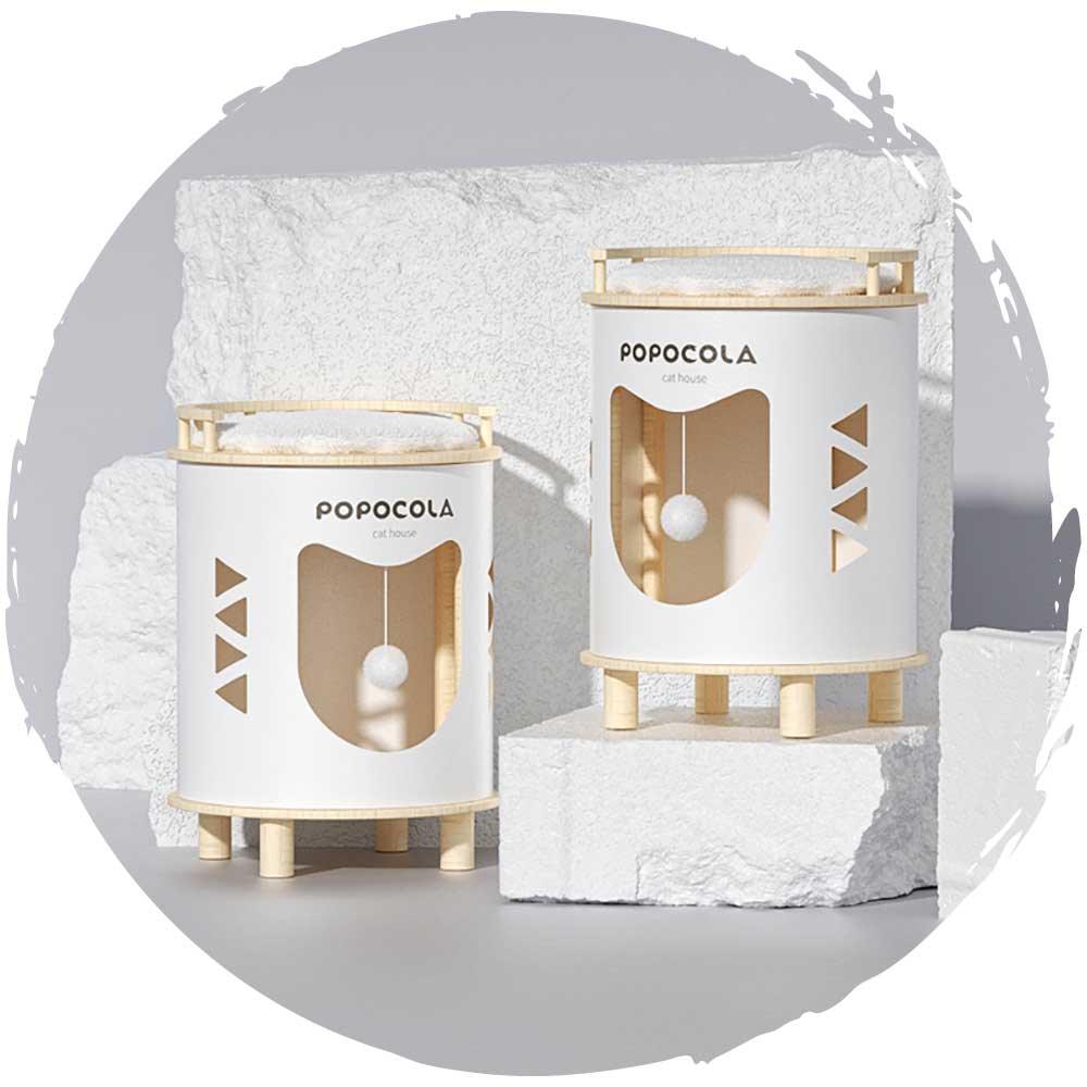POPOCOLA雙層多用途人貓共用床頭櫃茶几凳仔型貓窩-貓狗-毛孩物語Pets Thing｜香港寵物貓狗用品專門店：IATA寵物飛機籠、寵物手推車、貓爬架貓樹