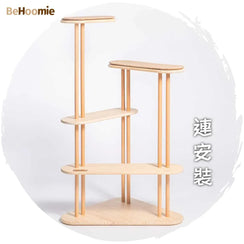 【人寵兩用傢俬・台灣直送】BeHoomie原木貓爬架 / 層架 (5層款｜130cm)-貓-毛孩物語Pets Thing｜香港寵物貓狗用品專門店：IATA寵物飛機籠、寵物手推車、貓爬架貓樹