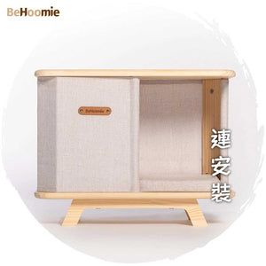 【人寵共用・台灣直送】BeHoomie麻布原木寵物窩茶几-貓狗-毛孩物語Pets Thing｜香港寵物貓狗用品專門店：IATA寵物飛機籠、寵物手推車、貓爬架貓樹