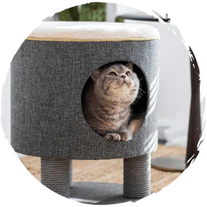 Catry人貓共用劍麻貓抓架可拆洗貓窩凳仔-貓狗-毛孩物語Pets Thing｜香港寵物貓狗用品專門店：IATA寵物飛機籠、寵物手推車、貓爬架貓樹