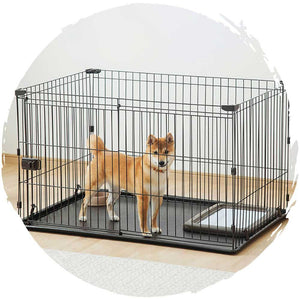 IRIS STS1200T 室內中型犬狗籠 (白色連籠頂、狗廁所｜113cm x 78.7cm x 65.4cm)-狗-毛孩物語Pets Thing｜香港寵物貓狗用品專門店：IATA寵物飛機籠、寵物手推車、貓爬架貓樹
