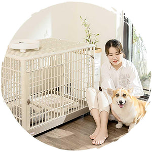 IRIS 1000室內中型犬狗籠－連滾輪輪子＋上蓋 (大碼｜97.6 x 67.2 x 74.3cm)-狗-毛孩物語Pets Thing｜香港寵物貓狗用品專門店：IATA寵物飛機籠、寵物手推車、貓爬架貓樹