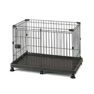 IRIS STS600TN 室內小型犬滑輪狗籠 (茶色連籠頂、狗廁所｜93cm x 63cm x 64cm)-狗-毛孩物語Pets Thing｜香港寵物貓狗用品專門店：IATA寵物飛機籠、寵物手推車、貓爬架貓樹
