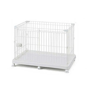 IRIS STS600TN 室內小型犬滑輪狗籠 (白色連籠頂、狗廁所｜93cm x 63cm x 64cm)-狗-毛孩物語Pets Thing｜香港寵物貓狗用品專門店：IATA寵物飛機籠、寵物手推車、貓爬架貓樹