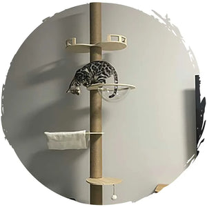 POPOCOLA頂天立地貓爬架通天柱實木貓咪跳台(5層｜基礎版)-貓-毛孩物語Pets Thing｜香港寵物貓狗用品專門店：IATA寵物飛機籠、寵物手推車、貓爬架貓樹
