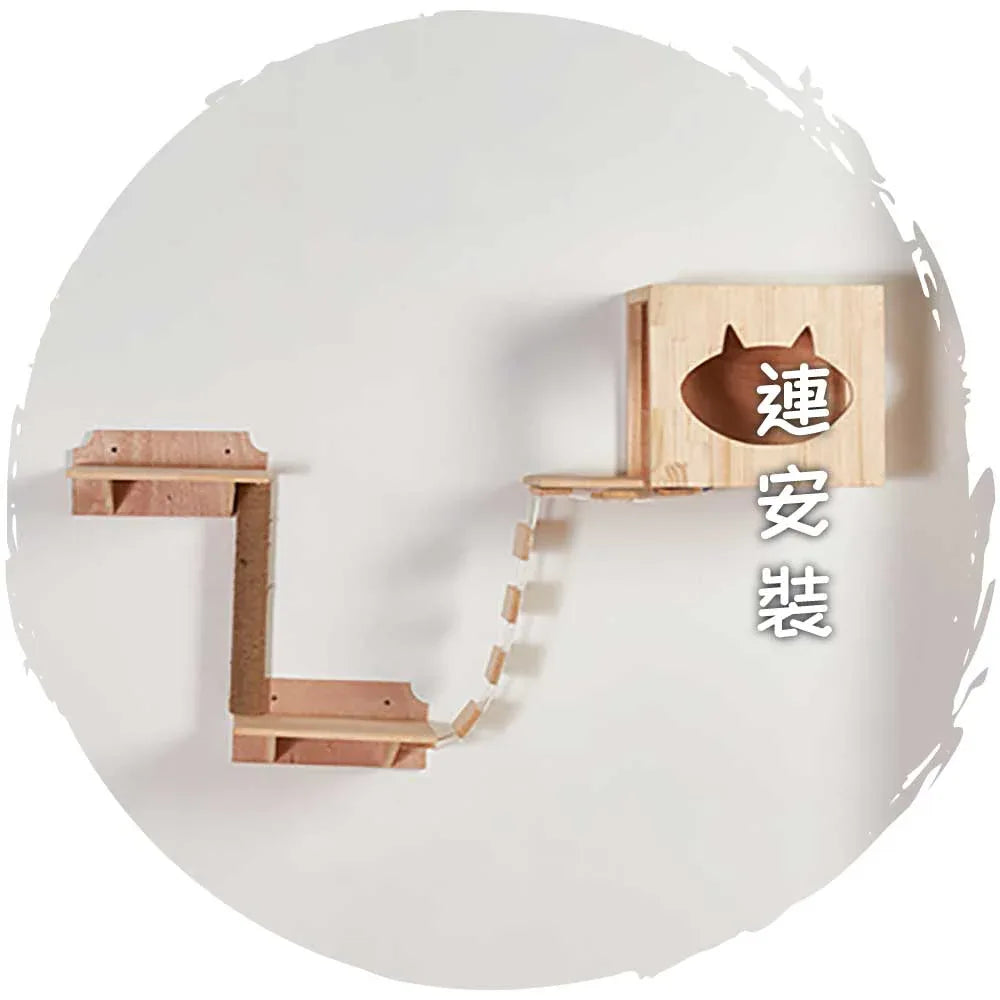 日式高質松木簡約上牆壁貓跳台傢俬(松木基礎版連螺絲配件)-貓-毛孩物語Pets Thing｜香港寵物貓狗用品專門店：IATA寵物飛機籠、寵物手推車、貓爬架貓樹
