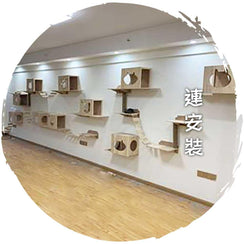 日式高質松木簡約上牆壁貓跳台傢俬(松木多貓版連螺絲配件)-貓-毛孩物語Pets Thing｜香港寵物貓狗用品專門店：IATA寵物飛機籠、寵物手推車、貓爬架貓樹