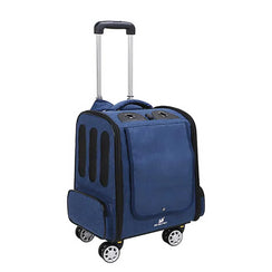DODOPET 寵物兩用背囊手拉車 四輪360度轉動(藍色) (寵物承重：10kg)-貓狗-毛孩物語Pets Thing｜香港寵物貓狗用品專門店：IATA寵物飛機籠、寵物手推車、貓爬架貓樹