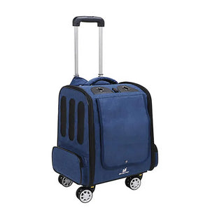DODOPET 寵物兩用背囊手拉車 四輪360度轉動(藍色) (寵物承重：10kg)-貓狗-毛孩物語Pets Thing｜香港寵物貓狗用品專門店：IATA寵物飛機籠、寵物手推車、貓爬架貓樹