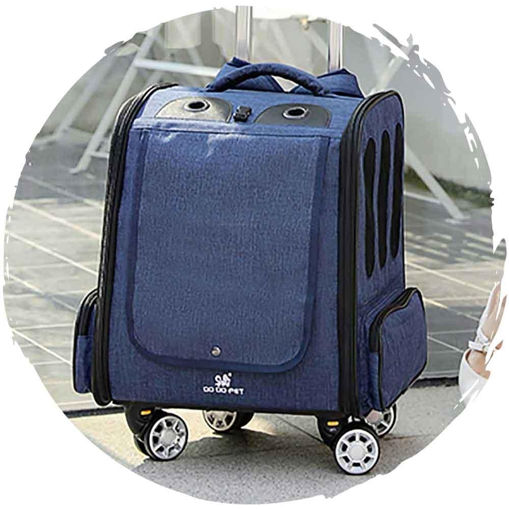 DODOPET 寵物兩用背囊手拉車 四輪360度轉動(灰色) (寵物承重：10kg)-貓狗-毛孩物語Pets Thing｜香港寵物貓狗用品專門店：IATA寵物飛機籠、寵物手推車、貓爬架貓樹