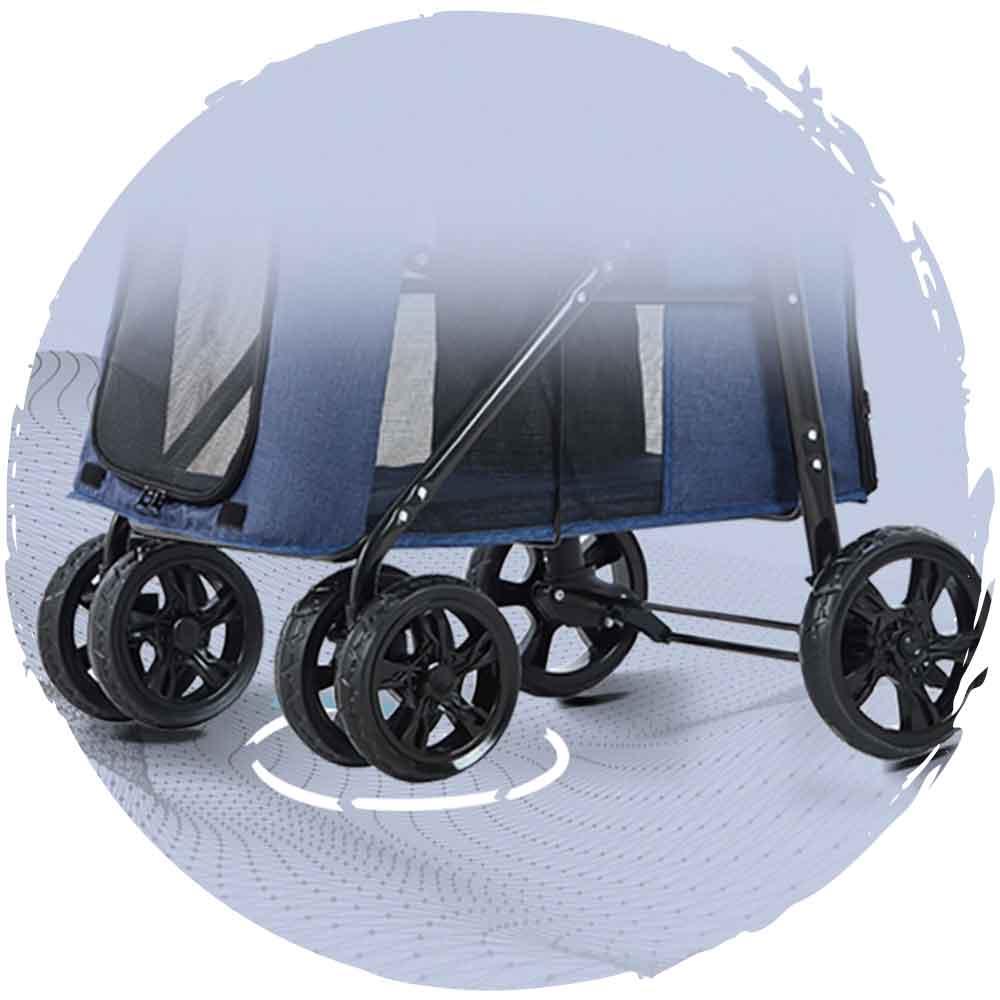 Bello 時尚版可摺疊狗狗手推車(黑色)（30kg承重）-狗-毛孩物語Pets Thing｜香港寵物貓狗用品專門店：IATA寵物飛機籠、寵物手推車、貓爬架貓樹