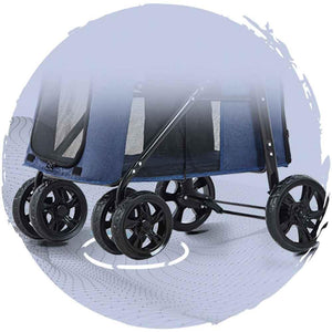 Bello 時尚版可摺疊狗狗手推車(黑色)（30kg承重）-狗-毛孩物語Pets Thing｜香港寵物貓狗用品專門店：IATA寵物飛機籠、寵物手推車、貓爬架貓樹