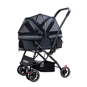 DODOPET 高級高身四輪摺疊反光狗狗手推車 (寵物承重：25kg)-狗-毛孩物語Pets Thing｜香港寵物貓狗用品專門店：IATA寵物飛機籠、寵物手推車、貓爬架貓樹