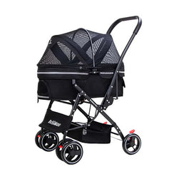 DODOPET 高級高身四輪摺疊反光狗狗手推車 (寵物承重：25kg)-狗-毛孩物語Pets Thing｜香港寵物貓狗用品專門店：IATA寵物飛機籠、寵物手推車、貓爬架貓樹