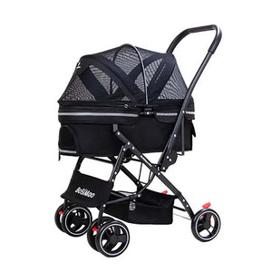 DODOPET 高級高身四輪摺疊反光狗狗手推車 (寵物承重：25kg)-狗-毛孩物語Pets Thing｜香港寵物貓狗用品專門店：IATA寵物飛機籠、寵物手推車、貓爬架貓樹