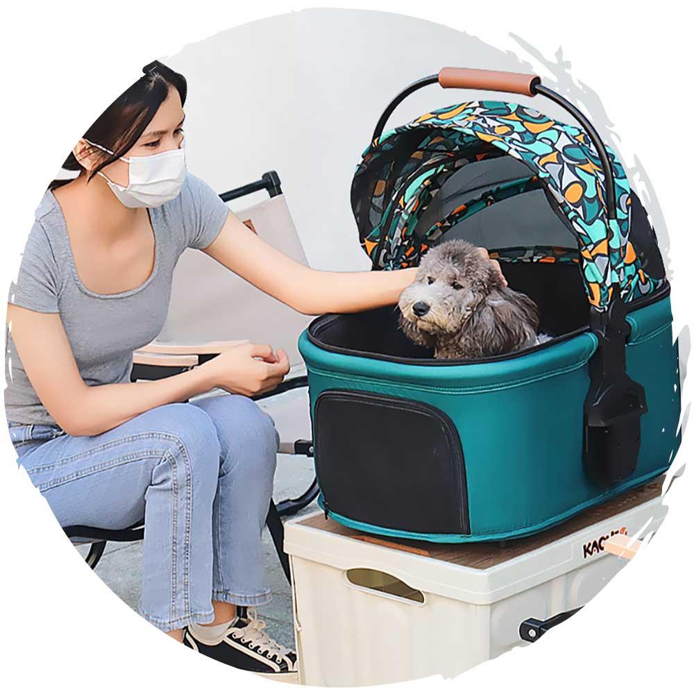 DODOPET 鋁合金車籃分拆款 高層摺疊寵物貓狗手推車（寵物承重：20kg）-狗-毛孩物語Pets Thing｜香港寵物貓狗用品專門店：IATA寵物飛機籠、寵物手推車、貓爬架貓樹
