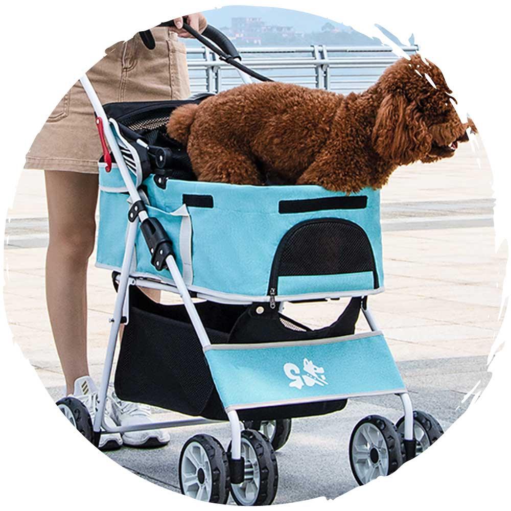 DODOPET 可分拆四輪摺疊狗狗手推車 (寵物承重：20kg)-狗-毛孩物語Pets Thing｜香港寵物貓狗用品專門店：IATA寵物飛機籠、寵物手推車、貓爬架貓樹