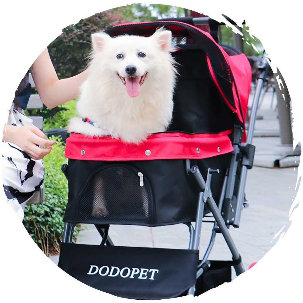 DODOPET 雙向推動四輪摺疊狗狗手推車 (寵物承重：25kg)-狗-毛孩物語Pets Thing｜香港寵物貓狗用品專門店：IATA寵物飛機籠、寵物手推車、貓爬架貓樹
