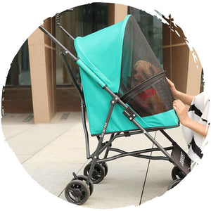 DODOPET 輕盈四輪摺疊小型狗手推車(紫紅色)（寵物承重：10kg）-狗-毛孩物語Pets Thing｜香港寵物貓狗用品專門店：IATA寵物飛機籠、寵物手推車、貓爬架貓樹
