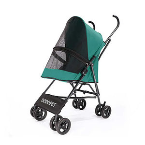 DODOPET 輕盈四輪摺疊小型狗手推車(綠色)（寵物承重：10kg）-狗-毛孩物語Pets Thing｜香港寵物貓狗用品專門店：IATA寵物飛機籠、寵物手推車、貓爬架貓樹