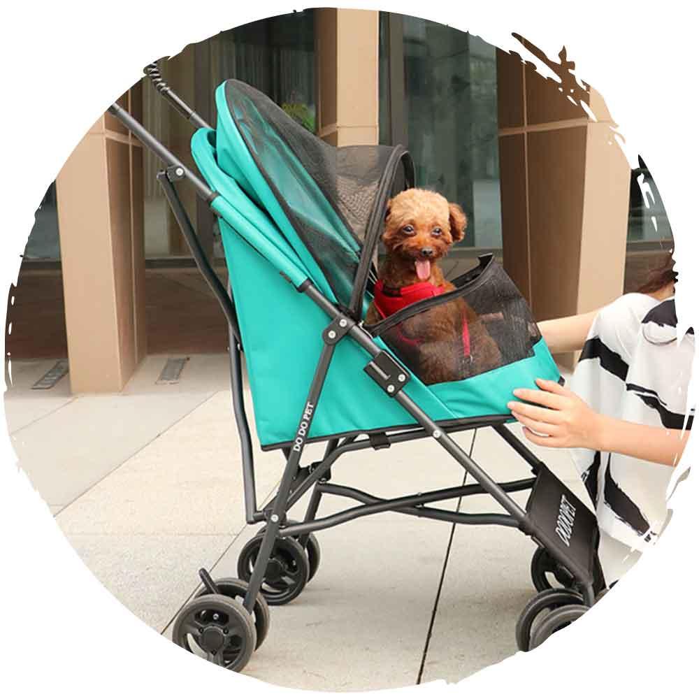 DODOPET 輕盈四輪摺疊小型狗手推車(紫紅色)（寵物承重：10kg）-狗-毛孩物語Pets Thing｜香港寵物貓狗用品專門店：IATA寵物飛機籠、寵物手推車、貓爬架貓樹