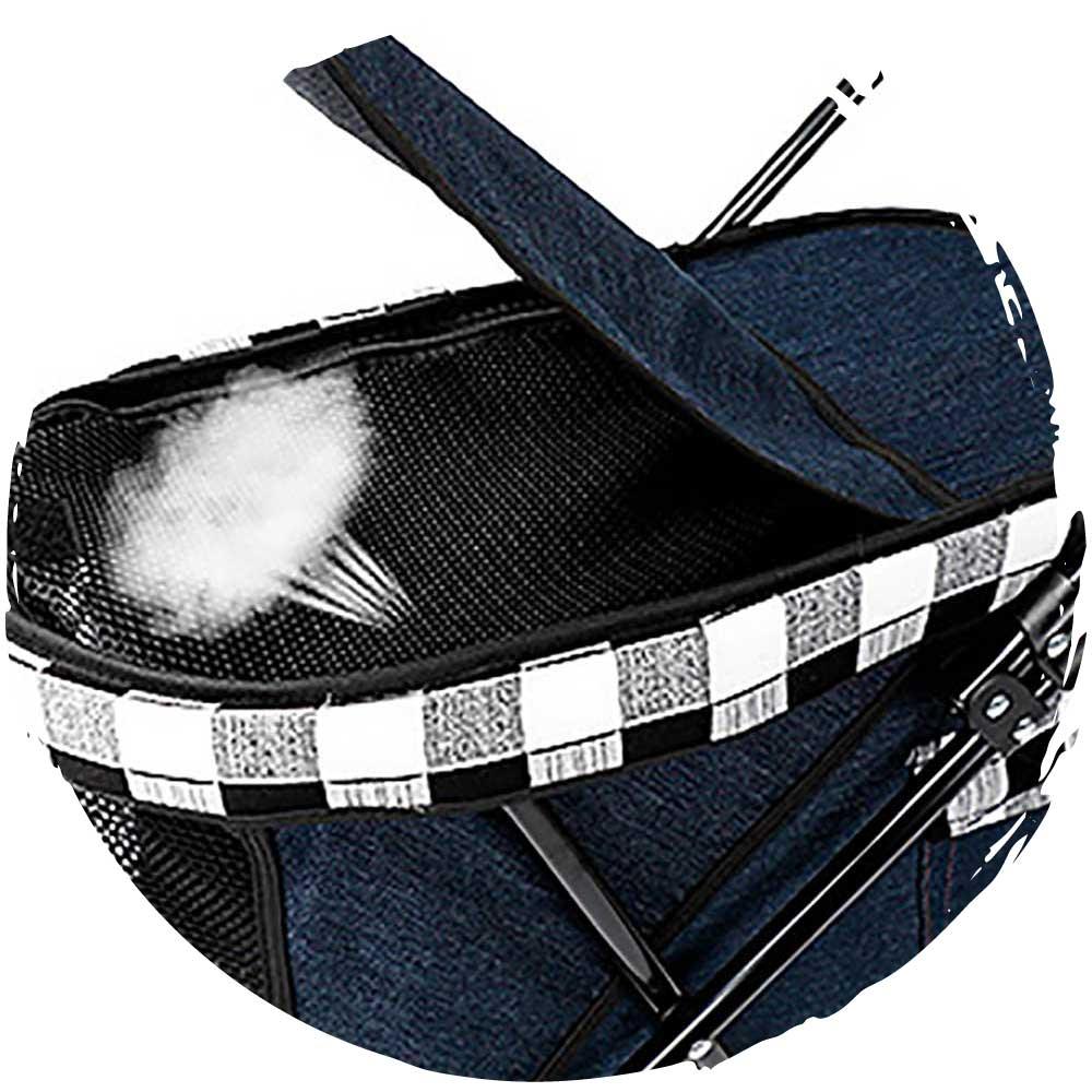 DODOPET 迷你四輪牛仔布摺疊狗狗手推車 (寵物承重：12kg)-狗-毛孩物語Pets Thing｜香港寵物貓狗用品專門店：IATA寵物飛機籠、寵物手推車、貓爬架貓樹