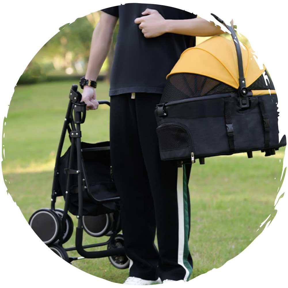 karubee寵物可折疊分離中小型狗貓兩用迷你手推車（寵物承重：15kg）-狗-毛孩物語Pets Thing｜香港寵物貓狗用品專門店：IATA寵物飛機籠、寵物手推車、貓爬架貓樹
